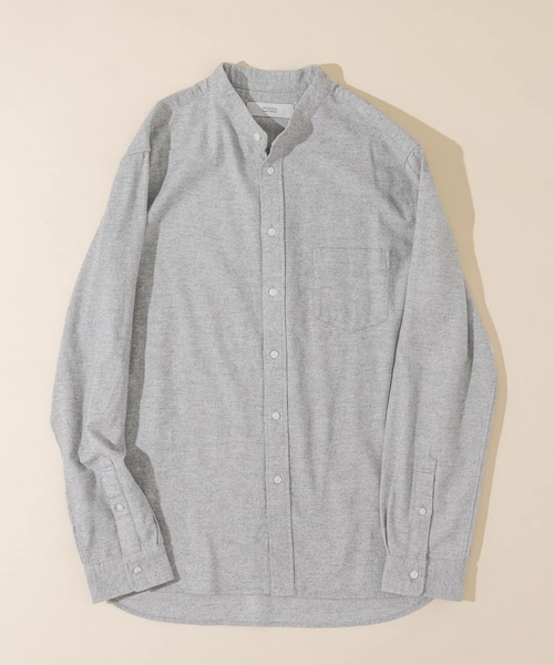 URBAN RESEARCH ROSSO MEN（アーバンリサーチロッソメン）の「『XLサイズあり』『抗菌/防臭ハイパフォーマンスフランネルバンドカラーシャツ（シャツ/ブラウス・メンズ・ブラック/ネイビー/グレー/カーキ/アイボリー/ブラウン系その他/ブルー系その他/レッド系その他・SMALL/MEDIUM/LARGE/X-LARGE）」の4枚目の写真