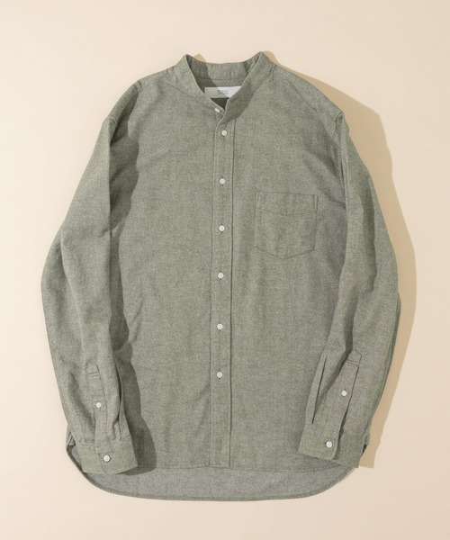 URBAN RESEARCH ROSSO MEN（アーバンリサーチロッソメン）の「『XLサイズあり』『抗菌/防臭ハイパフォーマンスフランネルバンドカラーシャツ（シャツ/ブラウス・メンズ・ブラック/ネイビー/グレー/カーキ/アイボリー/ブラウン系その他/ブルー系その他/レッド系その他・SMALL/MEDIUM/LARGE/X-LARGE）」の6枚目の写真