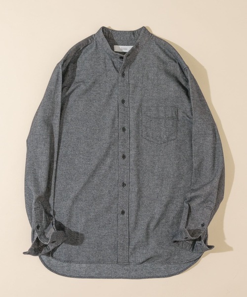 URBAN RESEARCH ROSSO MEN（アーバンリサーチロッソメン）の「『XLサイズあり』『抗菌/防臭ハイパフォーマンスフランネルバンドカラーシャツ（シャツ/ブラウス・メンズ・ブラック/ネイビー/グレー/カーキ/アイボリー/ブラウン系その他/ブルー系その他/レッド系その他・SMALL/MEDIUM/LARGE/X-LARGE）」の3枚目の写真