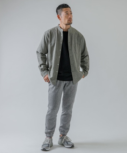 URBAN RESEARCH ROSSO MEN（アーバンリサーチロッソメン）の「『XLサイズあり』『抗菌/防臭ハイパフォーマンスフランネルバンドカラーシャツ（シャツ/ブラウス・メンズ・ブラック/ネイビー/グレー/カーキ/アイボリー/ブラウン系その他/ブルー系その他/レッド系その他・SMALL/MEDIUM/LARGE/X-LARGE）」の12枚目の写真