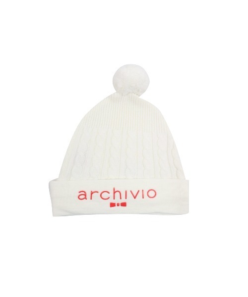 アルチビオ　ニットキャップ　ホワイト　新品未使用 archivio（アルチビオ）の「<LADIES>アルチビオゴルフウェア ポンポン