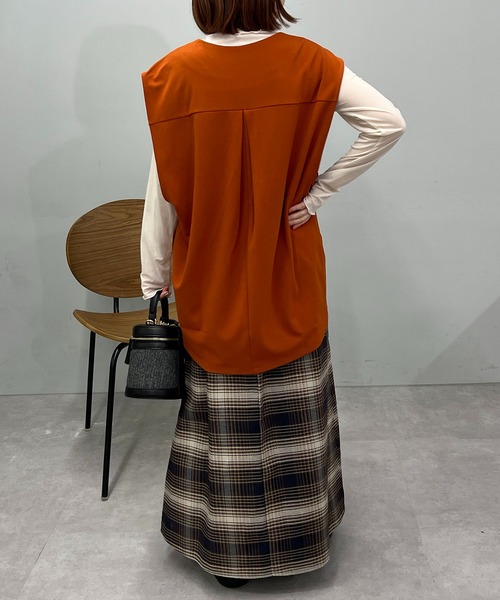 un dix cors（アンディコール）の「主役級スカート　ヘビーツイルチェックスカート（スカート・レディース・ブルー/ベージュ/ネイビー・FREE）」の21枚目の写真