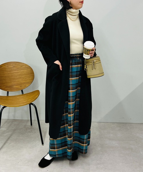 un dix cors（アンディコール）の「主役級スカート　ヘビーツイルチェックスカート（スカート・レディース・ブルー/ベージュ/ネイビー・FREE）」の9枚目の写真