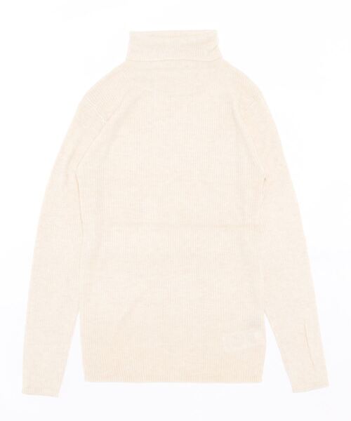 Samansa Mos2(サマンサ モスモス)の「【マシンウォッシャブル】リブタートルネックニット(ニット/セーター・レディース・チャコール/モカ/グレー/オフホワイト/ブラウン/キナリ・フリ-)」の3枚目の写真