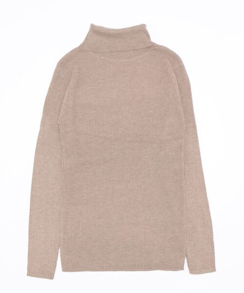 Samansa Mos2(サマンサ モスモス)の「【マシンウォッシャブル】リブタートルネックニット(ニット/セーター・レディース・チャコール/モカ/グレー/オフホワイト/ブラウン/キナリ・フリ-)」の6枚目の写真