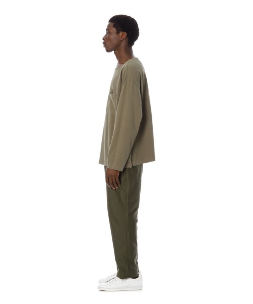 Sandinista(サンディニスタ)の「Boat Neck L-S Pocket Tee / ボートネックポケット長袖Tシャツ(Tシャツ/カットソー・メンズ・ネイビー/チャコールグレー/ベージュ/オリーブ/ホワイト・SMALL/MEDIUM/LARGE)」の7枚目の写真