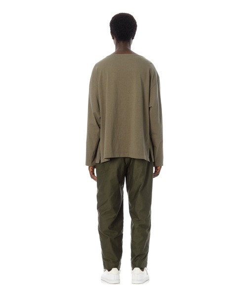 Sandinista(サンディニスタ)の「Boat Neck L-S Pocket Tee / ボートネックポケット長袖Tシャツ(Tシャツ/カットソー・メンズ・ネイビー/チャコールグレー/ベージュ/オリーブ/ホワイト・SMALL/MEDIUM/LARGE)」の8枚目の写真