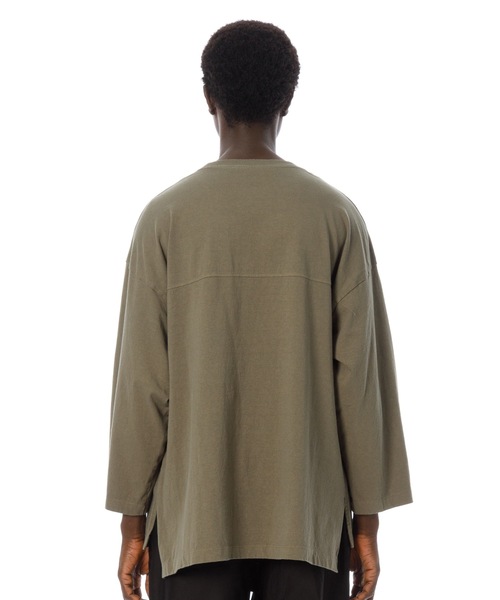 Sandinista(サンディニスタ)の「Boat Neck L-S Pocket Tee / ボートネックポケット長袖Tシャツ(Tシャツ/カットソー・メンズ・ネイビー/チャコールグレー/ベージュ/オリーブ/ホワイト・SMALL/MEDIUM/LARGE)」の13枚目の写真