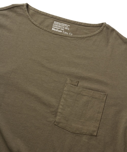 Sandinista(サンディニスタ)の「Boat Neck L-S Pocket Tee / ボートネックポケット長袖Tシャツ(Tシャツ/カットソー・メンズ・ネイビー/チャコールグレー/ベージュ/オリーブ/ホワイト・SMALL/MEDIUM/LARGE)」の17枚目の写真
