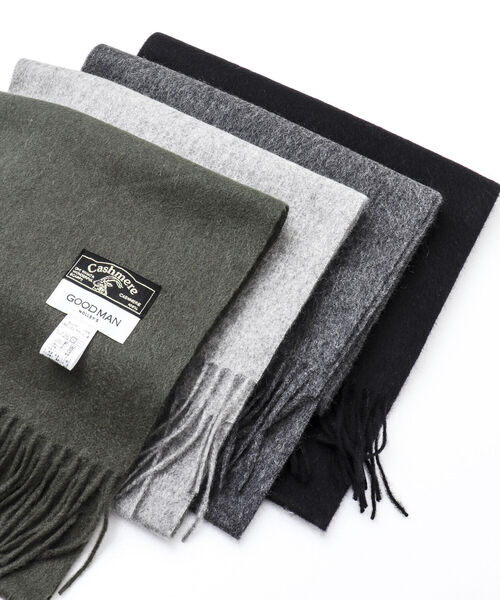 NOLLEY'S goodman（ノーリーズグッドマン）の「カシミヤソリッドマフラー アラシャン産カシミヤ100%使用 30cm幅（マフラー・メンズ・オリーブ/ブラック/チャコールグレー/ライトグレー・FREE）」の14枚目の写真
