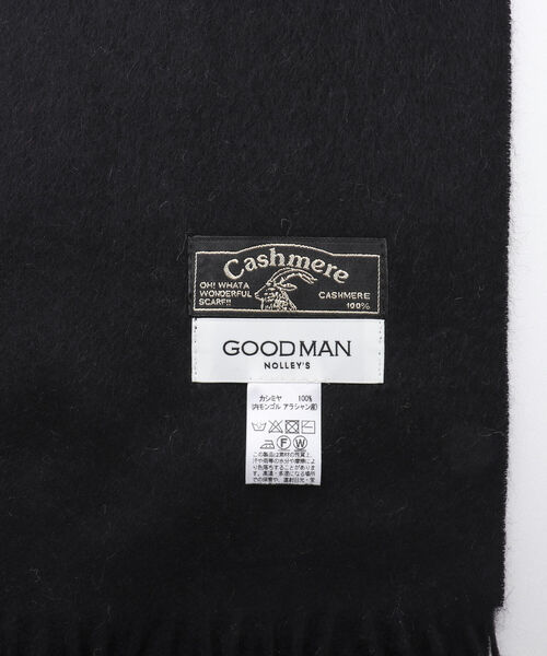 NOLLEY'S goodman（ノーリーズグッドマン）の「カシミヤソリッドマフラー アラシャン産カシミヤ100%使用 30cm幅（マフラー・メンズ・オリーブ/ブラック/チャコールグレー/ライトグレー・FREE）」の17枚目の写真