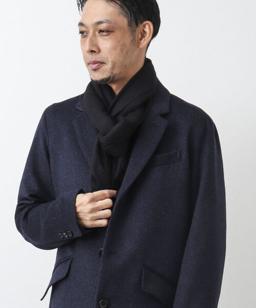 NOLLEY'S goodman（ノーリーズグッドマン）の「カシミヤソリッドマフラー アラシャン産カシミヤ100%使用 30cm幅（マフラー・メンズ・オリーブ/ブラック/チャコールグレー/ライトグレー・FREE）」の21枚目の写真