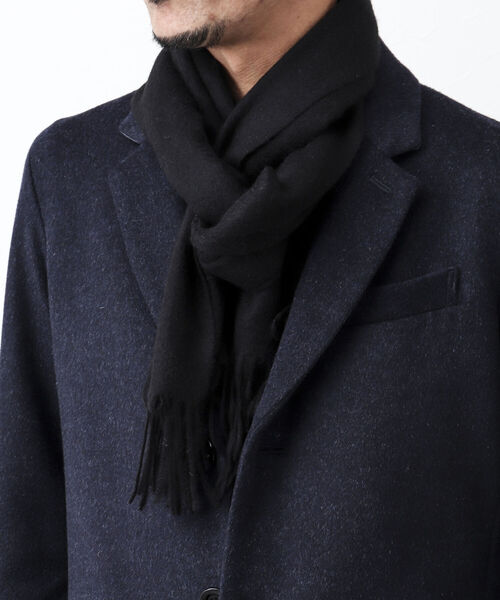 NOLLEY'S goodman（ノーリーズグッドマン）の「カシミヤソリッドマフラー アラシャン産カシミヤ100%使用 30cm幅（マフラー・メンズ・オリーブ/ブラック/チャコールグレー/ライトグレー・FREE）」の22枚目の写真