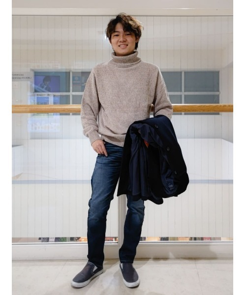 Right-on（ライトオン）の「モールタートルネックニット（ニット/セーター・メンズ・ライトグレー/オフホワイト/ブラック・L/XL/M）」の10枚目の写真