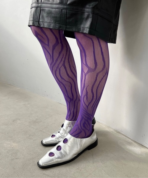 SANSeLF（サンセルフ）の「デザイン編みタイツ【SANSeLF】sana23s001（タイツ/ストッキング・レディース・パープル/ピンク/ブルー/ブラック・FREE）」の15枚目の写真