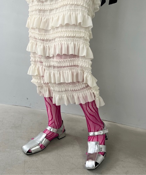 SANSeLF（サンセルフ）の「デザイン編みタイツ【SANSeLF】sana23s001（タイツ/ストッキング・レディース・パープル/ピンク/ブルー/ブラック・FREE）」の19枚目の写真