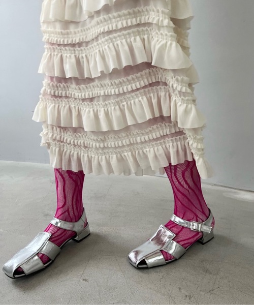 SANSeLF（サンセルフ）の「デザイン編みタイツ【SANSeLF】sana23s001（タイツ/ストッキング・レディース・パープル/ピンク/ブルー/ブラック・FREE）」の20枚目の写真