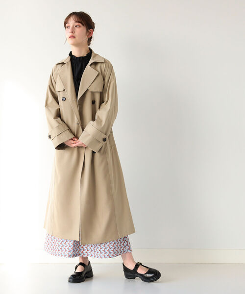Ray BEAMS（レイビームス）の「Ray BEAMS / ヘリンボーン キリカエ トレンチコート（トレンチコート・レディース・シルバー/ベージュ・0/1）」の9枚目の写真