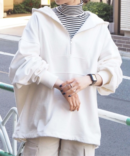 セール】【選べる2デザイン】裏毛アノラックBIGパーカー