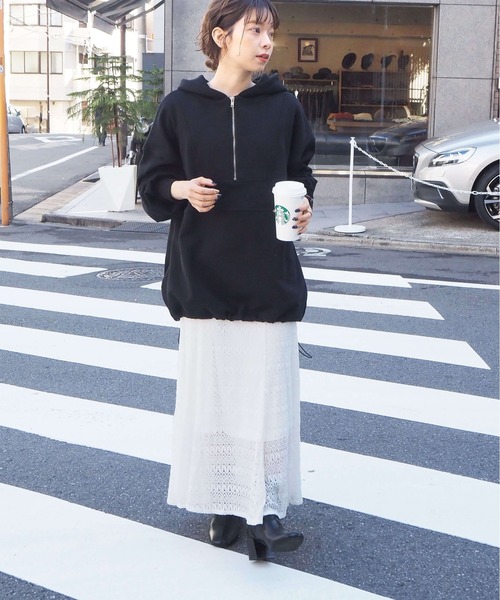 tiptop（ティップトップ）の「【選べる2デザイン】裏毛アノラックBIGパーカー（パーカー・レディース・アイボリー/ブラック/グレー/ブルー/グレー系その他/ブラック系その他/ホワイト系その他・FREE）」の17枚目の写真