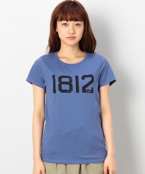 coen（コーエン）の「カレッジプリントＴシャツ（Tシャツ/カットソー・レディース・パープル/ホワイト/ブラック・MEDIUM/LARGE）」の12枚目の写真