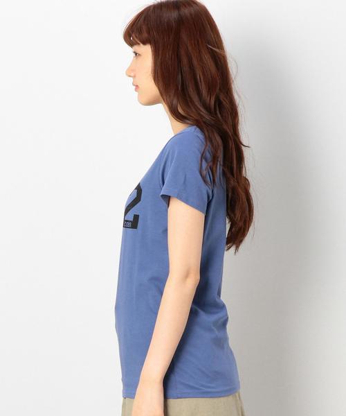 coen（コーエン）の「カレッジプリントＴシャツ（Tシャツ/カットソー・レディース・パープル/ホワイト/ブラック・MEDIUM/LARGE）」の13枚目の写真