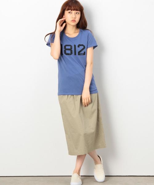 coen（コーエン）の「カレッジプリントＴシャツ（Tシャツ/カットソー・レディース・パープル/ホワイト/ブラック・MEDIUM/LARGE）」の14枚目の写真