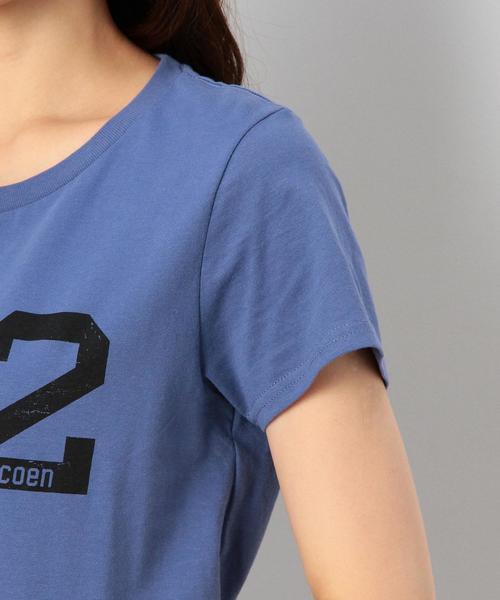 coen（コーエン）の「カレッジプリントＴシャツ（Tシャツ/カットソー・レディース・パープル/ホワイト/ブラック・MEDIUM/LARGE）」の16枚目の写真