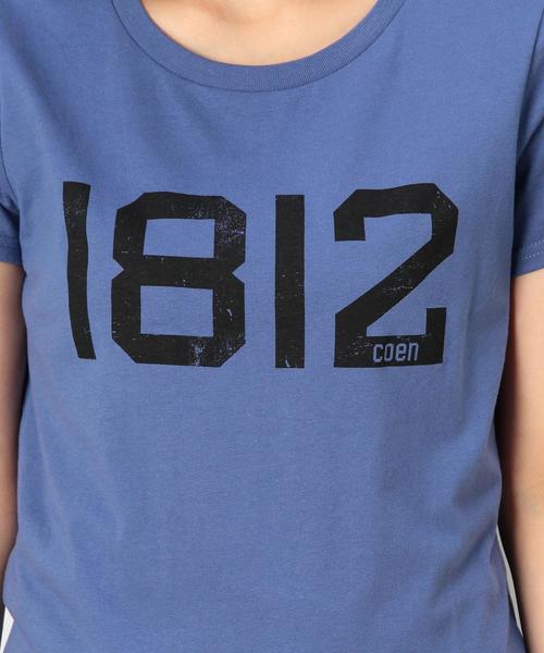 coen（コーエン）の「カレッジプリントＴシャツ（Tシャツ/カットソー・レディース・パープル/ホワイト/ブラック・MEDIUM/LARGE）」の7枚目の写真