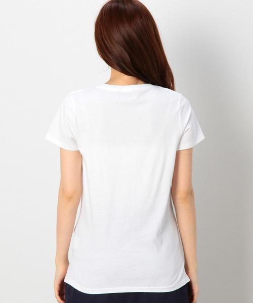 coen（コーエン）の「カレッジプリントＴシャツ（Tシャツ/カットソー・レディース・パープル/ホワイト/ブラック・MEDIUM/LARGE）」の8枚目の写真