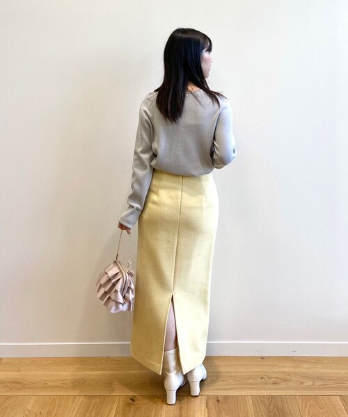 OPAQUE.CLIP（オペークドットクリップ）の「◆パール調ボタンニットカーディガン（カーディガン/ボレロ・レディース・ネイビー/ナチュラル/グレー・38）」の21枚目の写真