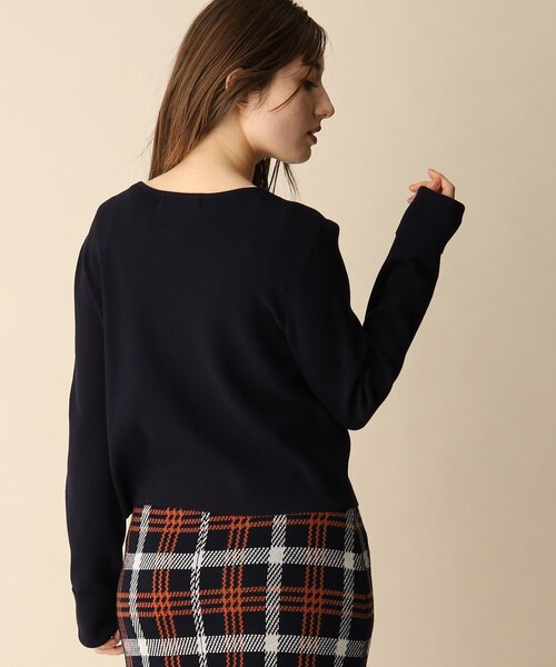 OPAQUE.CLIP（オペークドットクリップ）の「◆パール調ボタンニットカーディガン（カーディガン/ボレロ・レディース・ネイビー/ナチュラル/グレー・38）」の22枚目の写真