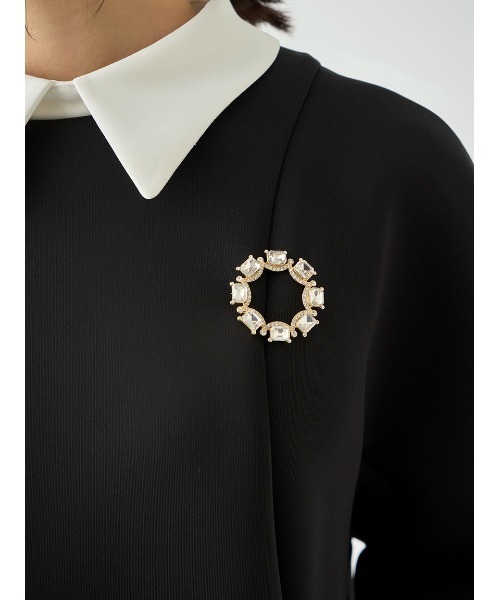 CELFORD セルフォード　ブローチ　お花 ツインフラワーシルエットブローチ(ブローチ)｜ACCESSORIES