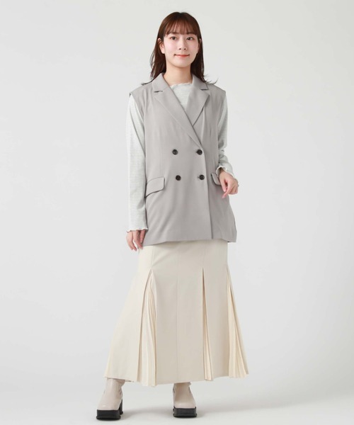 archives（アルシーヴ）の「フリルメローＴＯＰＳ（Tシャツ/カットソー・レディース・ネイビー/ピンク/ブラック/グレー・MEDIUM）」の5枚目の写真