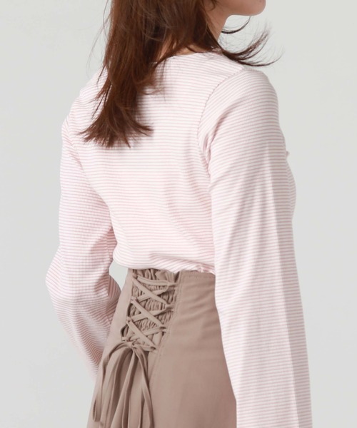 archives（アルシーヴ）の「フリルメローＴＯＰＳ（Tシャツ/カットソー・レディース・ネイビー/ピンク/ブラック/グレー・MEDIUM）」の20枚目の写真