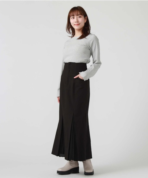 archives（アルシーヴ）の「フリルメローＴＯＰＳ（Tシャツ/カットソー・レディース・ネイビー/ピンク/ブラック/グレー・MEDIUM）」の9枚目の写真