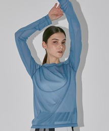 トリコットシフォンシアートップス