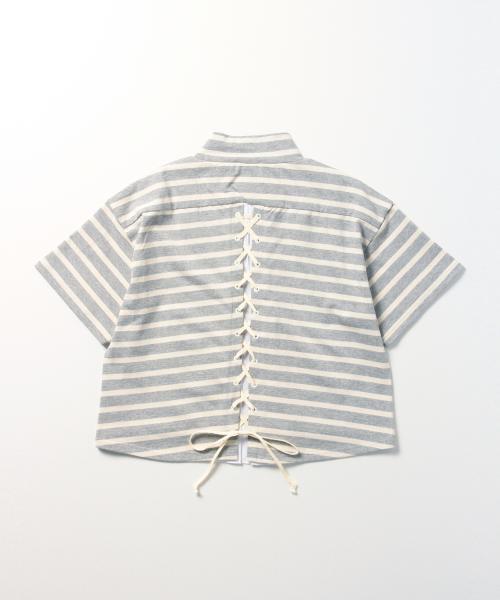Ray BEAMS（レイビームス）の「●FACTOTUM FEMME / 別注 ボーダートップス（Tシャツ/カットソー・レディース・ホワイト/グレー・ONE SIZE）」の14枚目の写真