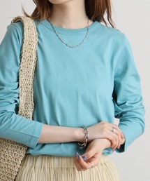 PAGE ONE コットンコーマ糸長袖Tシャツ