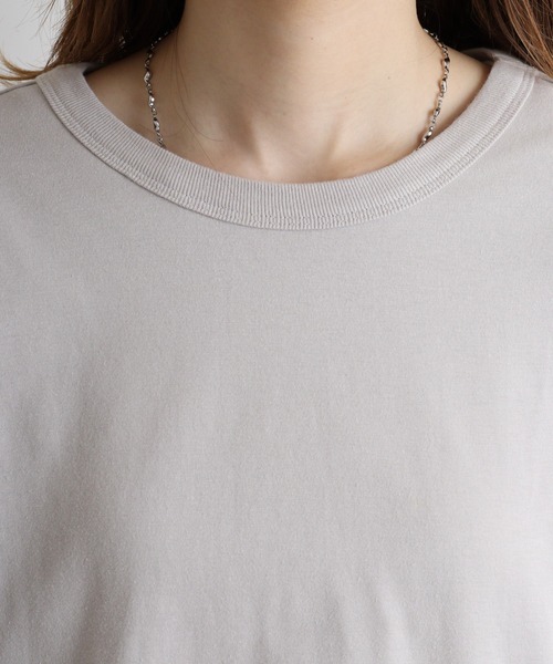 まふこ　クロップドフックデザインTシャツ グレーL AMBIDEX Store ○ハイト天竺 STANDARD T-シャツ(F SV WHITE