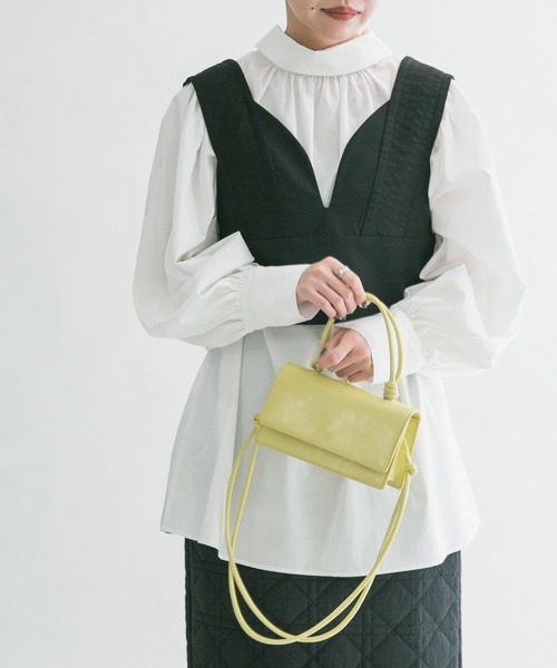 KBF（ケイビーエフ）の「2WAYボリュームスリーブブラウス（シャツ/ブラウス・レディース・オフホワイト/アイボリー/グリーン系その他・ONE）」の4枚目の写真