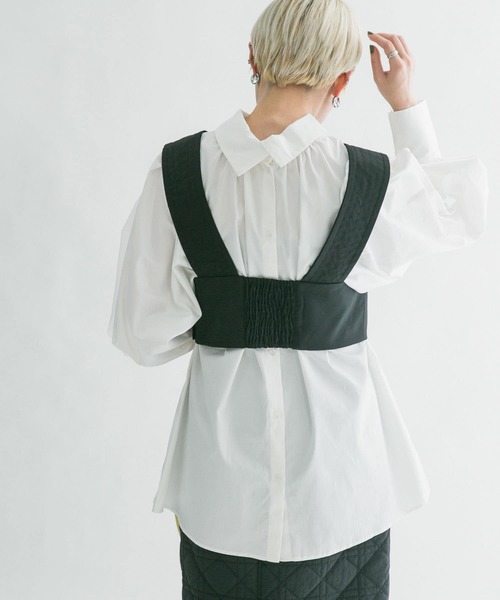 KBF（ケイビーエフ）の「2WAYボリュームスリーブブラウス（シャツ/ブラウス・レディース・オフホワイト/アイボリー/グリーン系その他・ONE）」の7枚目の写真