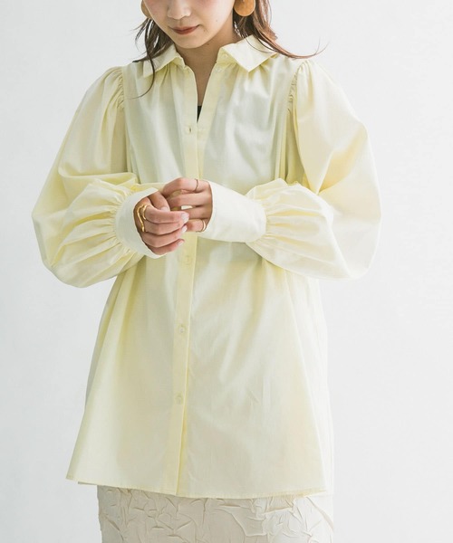 KBF（ケイビーエフ）の「2WAYボリュームスリーブブラウス（シャツ/ブラウス・レディース・オフホワイト/アイボリー/グリーン系その他・ONE）」の11枚目の写真