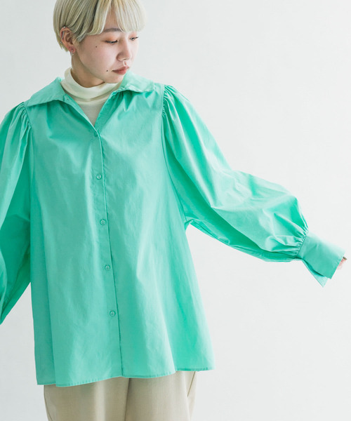 KBF（ケイビーエフ）の「2WAYボリュームスリーブブラウス（シャツ/ブラウス・レディース・オフホワイト/アイボリー/グリーン系その他・ONE）」の20枚目の写真