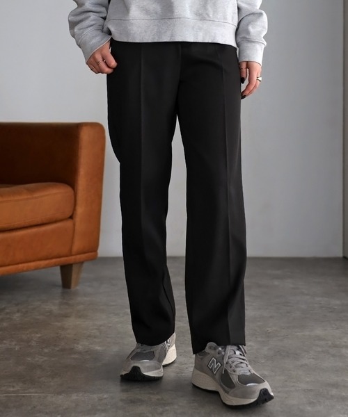 センタープレスハイウエストパンツ