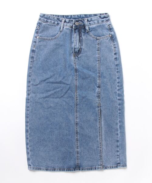 SpRay(スプレイ)の「デニムスリットロングスカート(デニムスカート・レディース・ブラック/サックスブルー/ブルー・SMALL/MEDIUM)」の11枚目の写真