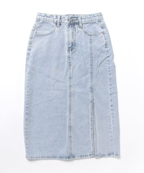 SpRay(スプレイ)の「デニムスリットロングスカート(デニムスカート・レディース・ブラック/サックスブルー/ブルー・SMALL/MEDIUM)」の6枚目の写真