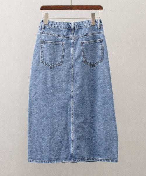 SpRay(スプレイ)の「デニムスリットロングスカート(デニムスカート・レディース・ブラック/サックスブルー/ブルー・SMALL/MEDIUM)」の7枚目の写真