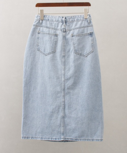 SpRay(スプレイ)の「デニムスリットロングスカート(デニムスカート・レディース・ブラック/サックスブルー/ブルー・SMALL/MEDIUM)」の10枚目の写真