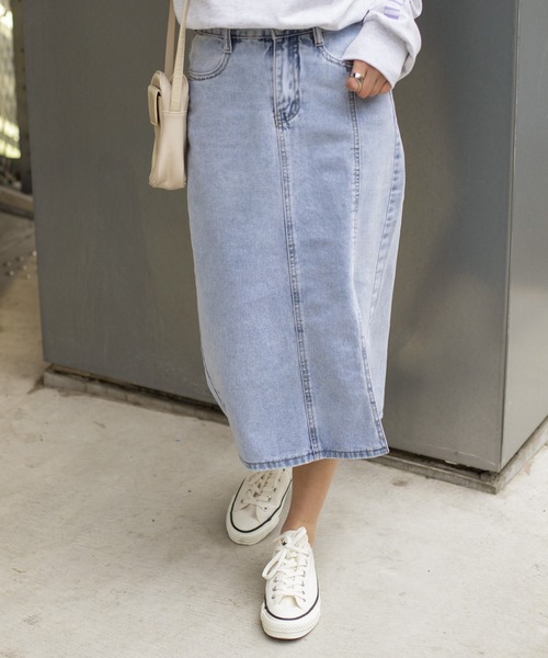 SpRay(スプレイ)の「デニムスリットロングスカート(デニムスカート・レディース・ブラック/サックスブルー/ブルー・SMALL/MEDIUM)」の14枚目の写真